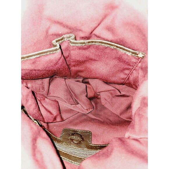 C Wonder Large Tote‎ Cranberry With Brown Accents 12x10 Roomy Pockets - Picture 9 of 10